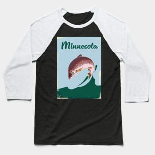 Minnesota Fishing poster Baseball T-Shirt